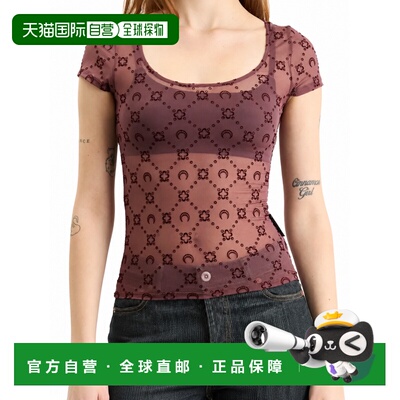 香港直邮MARINE SERRE 女士T恤 WTO389ACJER0005PU7支付后1h可退