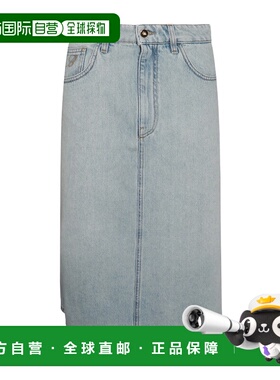 香港直邮Blumarine 腰带环牛仔半身裙 A444J086A