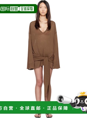 1h可退 香港直邮The Attico 女士 棕色 Mini Abito 上装 250WCA00