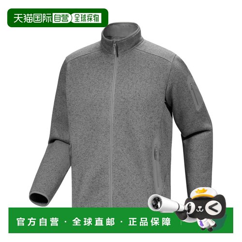 自营ARC'TERYX始祖鸟 Covert男士麻灰色聚酯纤维针织开衫