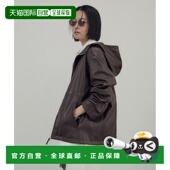 日本直邮SALON 女士 adam 1h可退 rope 仿皮连帽外套 宽松设