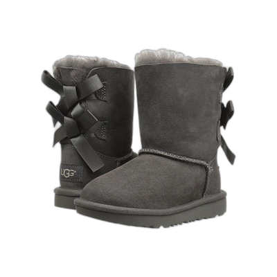 1h可退 【美国直邮】UGG Kids|Bailey 纽扣蝴蝶结雪地靴童鞋透气