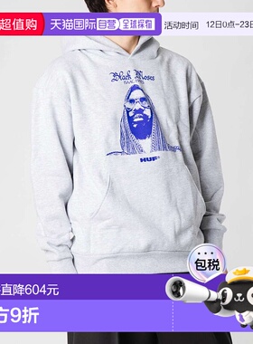 日本直邮HUF 黑色摩西 P/O 重磅连帽衫 (PF00792) - 男女通用上衣