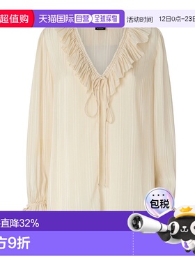 香港直邮PINKO 女士衬衫 106276A373C00 CO 米白色 长袖衬衫