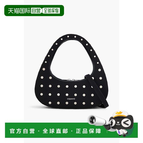 香港直邮Coperni 女士 Swipe 铆钉绸缎挎包 COPBA60STF9003BLACKA