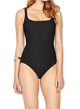 Gottex|Got Essence 黑色高背连体泳衣