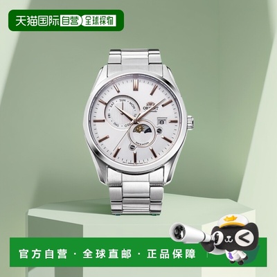 日本直邮 ORIENT 手表太阳和月亮自动上链（包括手动上链）男士白