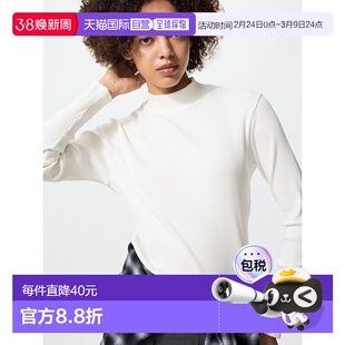 日本直邮Uniqlo 长袖高领螺纹T恤 优衣库修身半高领针织衫479588