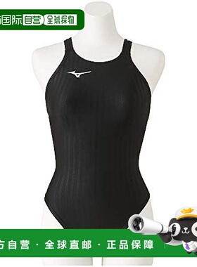 【日本直邮】Mizuno 泳装泳衣女士露背M FINA认证 黑色 N2MA0222
