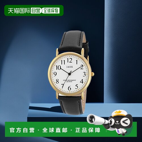 【日本直邮】J AXIS日韩腕表简约商务风大表盘男式腕表手表黑色