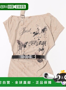 1h可退 日本直邮WEGO 女士Y2K短袖T恤 巴特弗莱肩部设计 DI25SM07