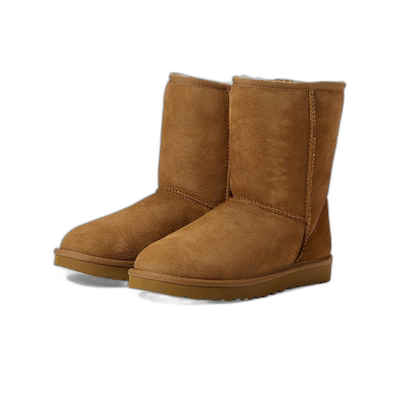 【美国直邮】ugg 女士 靴子防水雪地靴麂皮进口皮面一脚蹬
