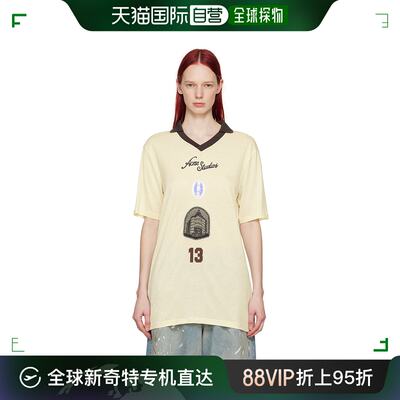 香港直邮潮奢 Acne Studios 艾克妮 女士 黄色贴饰 T 恤 BL0382