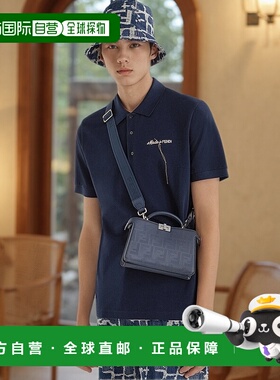 香港直邮FENDI 男士T恤 FY0985AR6XF0QG3 SS2024 黑色男装