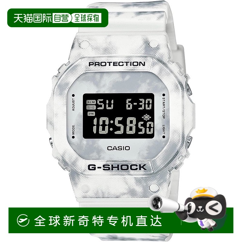 【日本直邮】G Shock卡西欧 手表 DW5600GC-7 雪色迷彩 黑/白计时