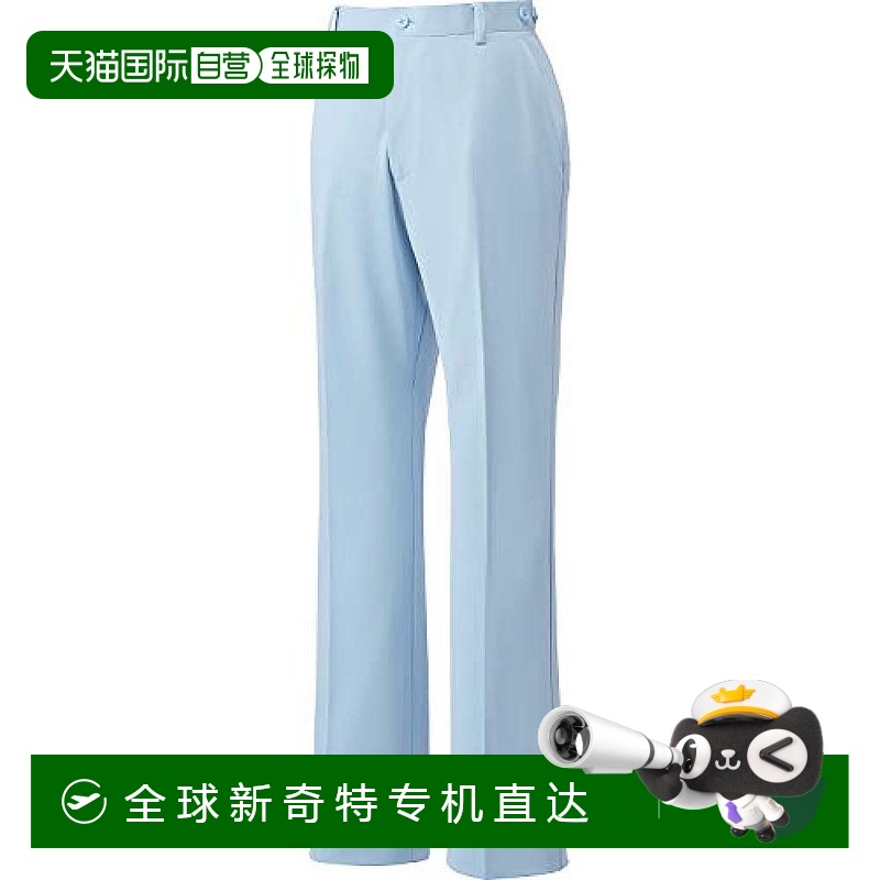 【日本直邮】美津浓女式休闲长裤松紧腰吸汗速干防静电双口袋浅蓝