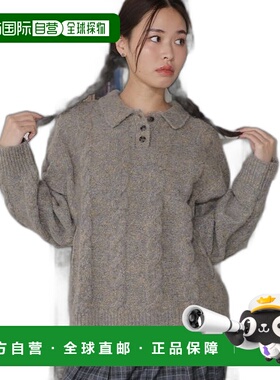 1h可退 日本直邮PAGEBOYLIM男女同款毛线编织设计翻领针织衫 2505