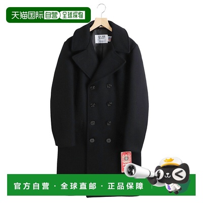 日本直邮Schott 大衣外衣麦尔登羊毛双排扣设计复古修身廓形简约