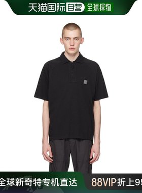 香港直邮潮奢 Stone Island 石头岛 男士黑色半拉链 Polo 衫