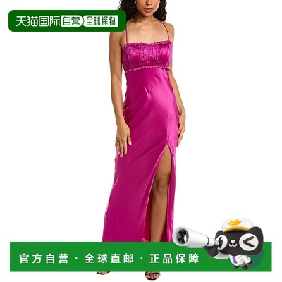 自营 Nicholas Baro Silk Maxi Dress purple 美国奥莱直发连衣裙
