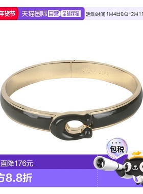 香港直邮Coach蔻驰女款黑色手镯手链时尚简约休闲448361GLD300