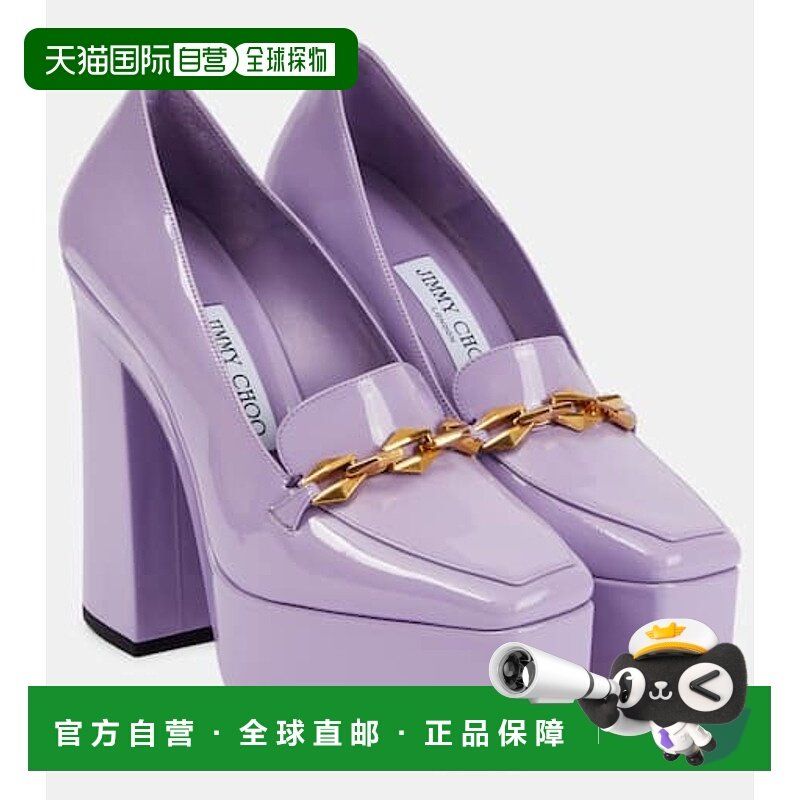 香港直邮Jimmy Choo 周仰杰 女士 Diamond Tilda 精饰漆皮浅口鞋