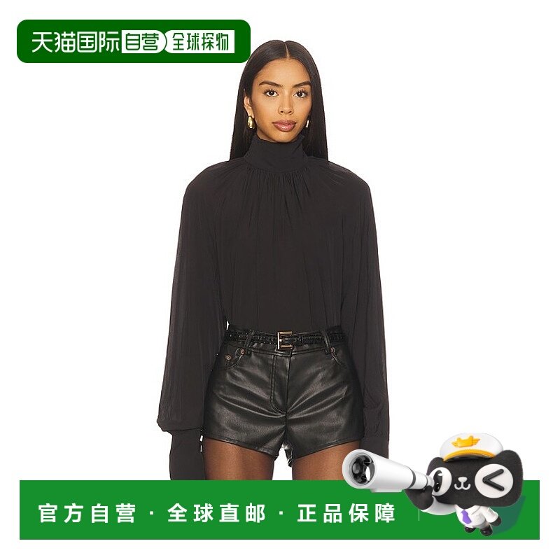 1h可退 香港直邮ANINE BING 女士 Anne 上衣 A0711598 black黑色