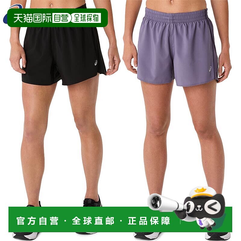 日本直邮ASICS 女款 Running Dry 4 英寸短裤服饰跑步训练长裤短