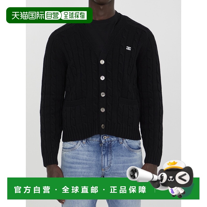 1h可退 香港直邮潮奢 Celine 思琳 男士 长袖开衫 2AD5G362W羊绒