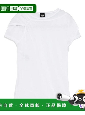 香港直邮PINKO 女士T恤 104654A2CLZ04 SS2025 白色 `Mi Piaci` S