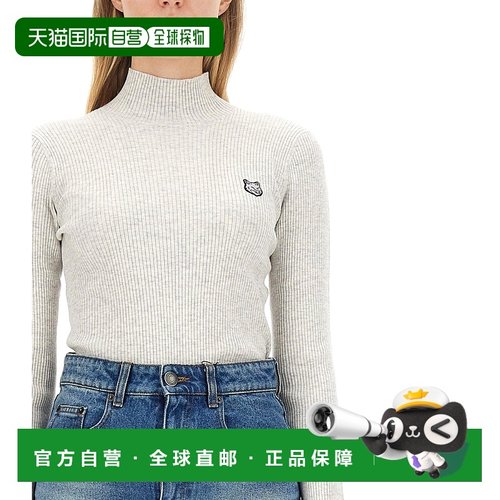 香港直邮MAISON KITSUNÉ 女士针织毛衣 LW00806KT1091LIGHTGREY