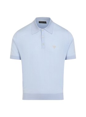 潮奢 Prada 普拉达 男士 初剪羊毛Polo衫 UMF003SOOO16UP