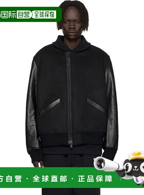 1h可退 香港直邮Y-3 男士 黑色 Letterman 棒球夹克 JX7338