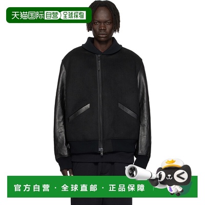 1h可退 香港直邮Y-3 男士 黑色 Letterman 棒球夹克 JX7338