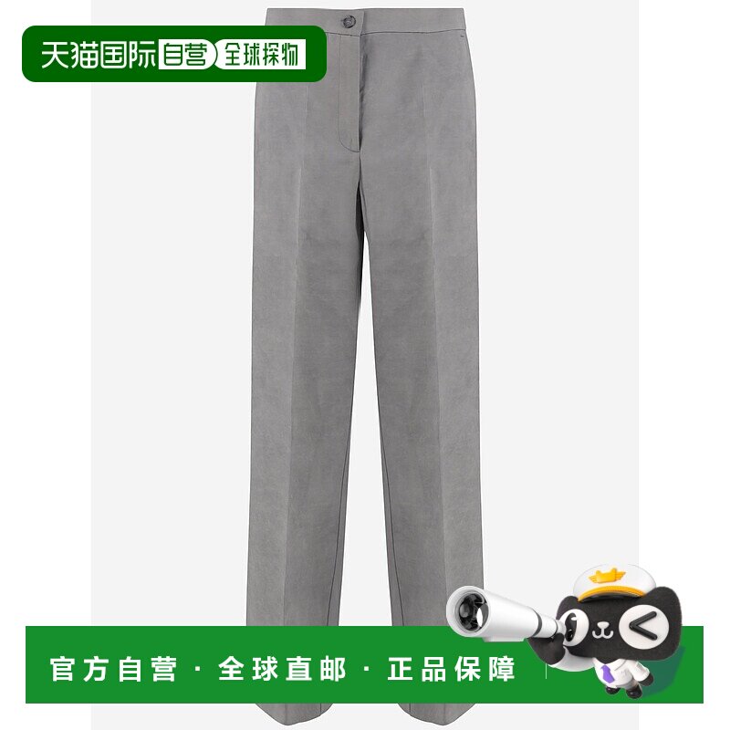 香港直邮PINKO 女士休闲裤 SS2025  104805A2BPI53灰色直筒裤