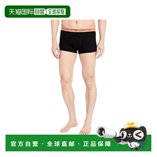 自营 Emporio Armani男式黑色醒目字母三角内裤3件套ERK2012-黑色