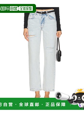 香港直邮潮奢 ANINE BING 女士 蓝色 Kate 牛仔裤 A0610615直筒裤