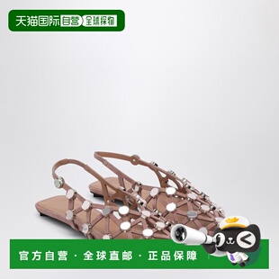 1h可退 香港直邮The Attico 女士 COLOURED GRID 泥浆色芭蕾平底