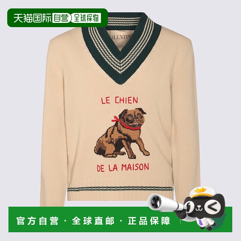 香港直邮VALENTINO 男士针织衫 7V3KC35EB2M581 AW2025 白色