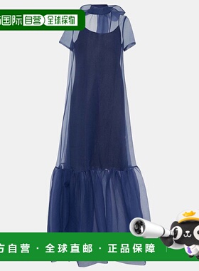 1h可退 香港直邮Staud 女士 Calluna 欧根纱睡裙 001405 blue蓝色