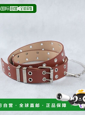 日本直邮florge 可拆卸链条双锁粗款朋克腰带 [FL8218EW010716]