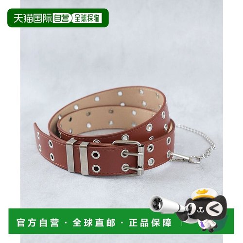 日本直邮florge 可拆卸链条双锁粗款朋克腰带 [FL8218EW010716]