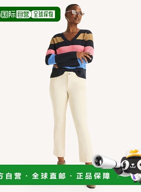 自营Nautica Womens Mid-Rise Demi Bootcut Sateen Pant - wisp