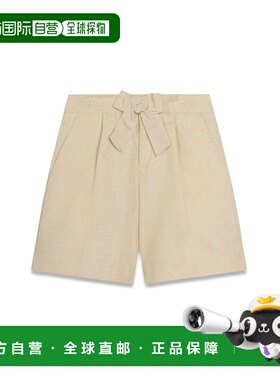 1h可退 香港直邮Lanvin 朗雯 女童 短裤童装 N30038K202 beige米