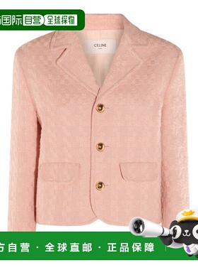 香港直邮CELINE 女士西服 RV0MZ077423RP SS2025 粉红色外套西装