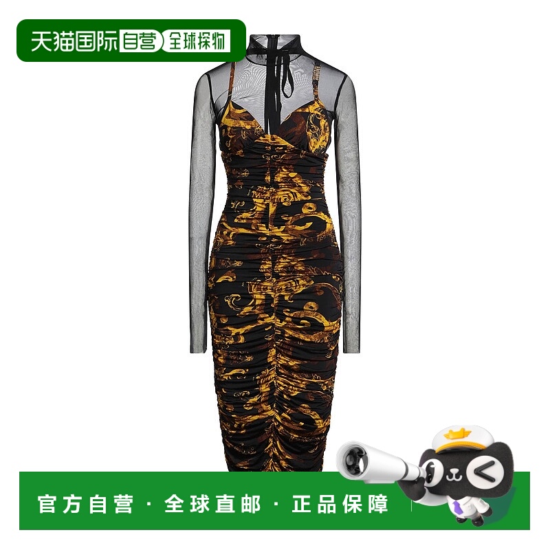 1h可退 香港直邮Versace Jeans 范思哲 女士 中长连衣裙