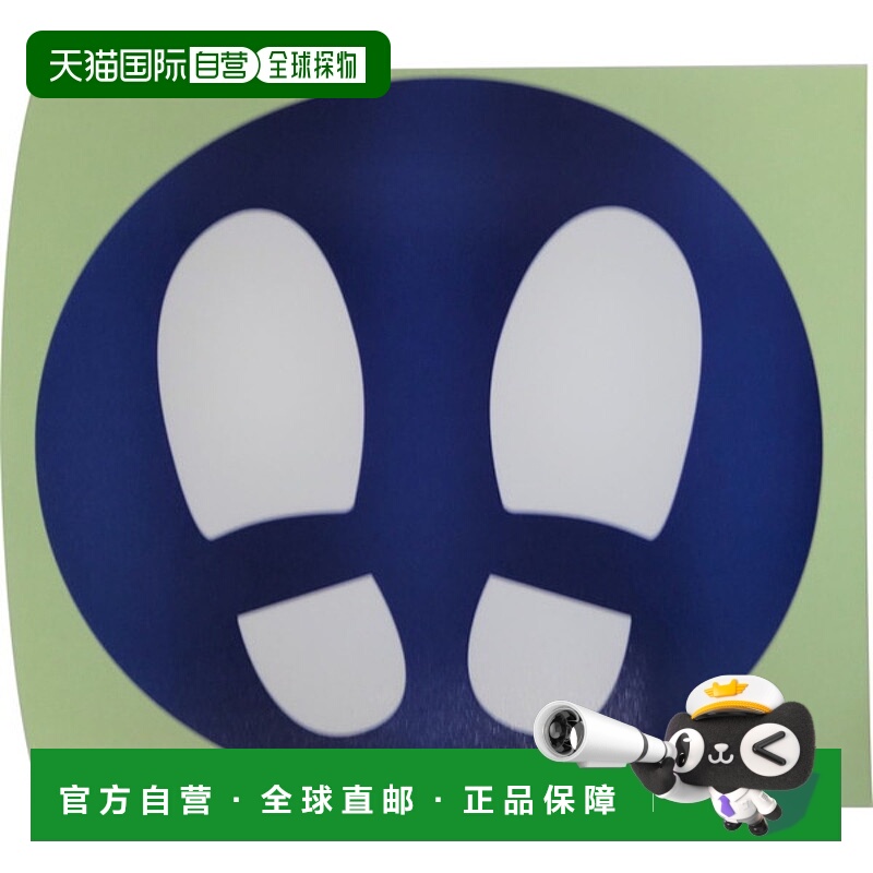 日本直邮ZETT 体育器材足迹标记贴纸蓝色 5 件学校器材配件 ZI032
