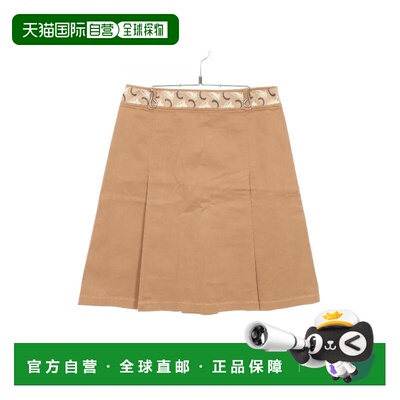 日本直邮中古Celine赛琳女A级95新skirt裙子棉裙子棕色