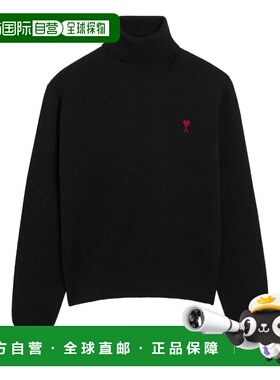 香港直邮Ami Paris 男士针织毛衣 HKS82700161707009BLACKRED