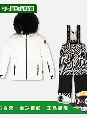 自营deux par deuxTwo-Piece Play Snowsuit Off-White with Prin